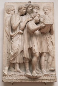 Angeli cantanti, (dettaglio) dalla Cantoria, c.1432-38
